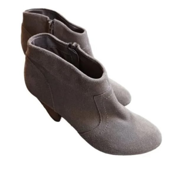 Aldo Tan Leather Suede Stacked Western Underslung Heel  Ankle Booties Size 6 - Picture 3 of 9